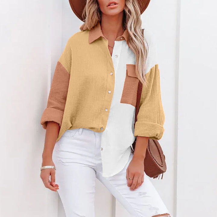 Levoire | Blouse d'été élégante Jaune-brun