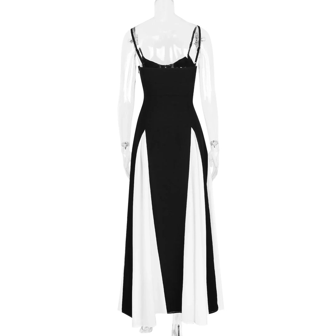 Levoire | Robe Maxi Splice Dos Nu Épaule Dénudée