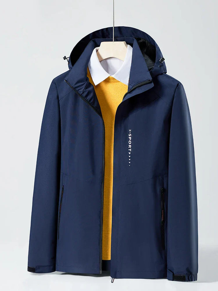 Levoire | Veste De Randonnée Imperméable Avec Capuche Pour Hommes Bleu marine