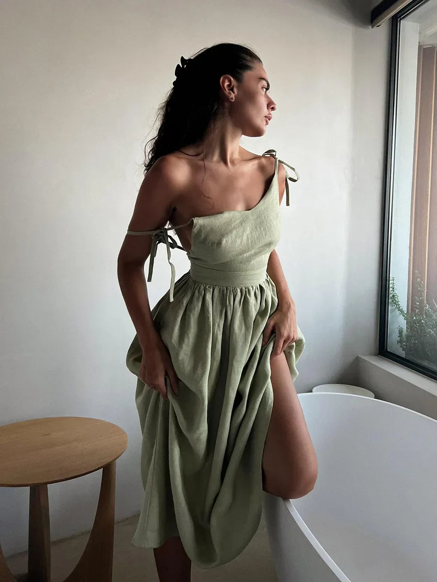 Levoire | Robe D'Été Luxe Élégante Vert clair