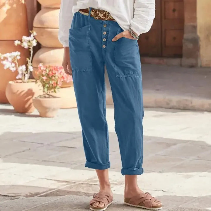 Levoire | Pantalon Chic À Coupe Décontractée Bleu
