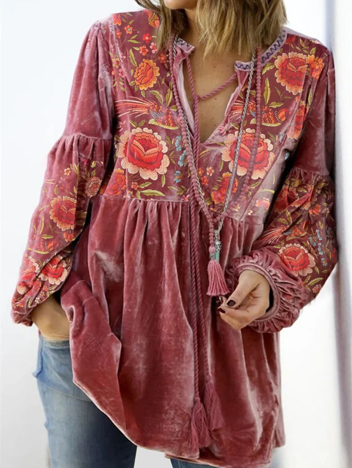 Levoire | Camilla V-Cou En Tricot À Motif De Siècle Rosa
