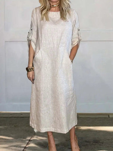 Levoire | Robe en lin confortable avec poche