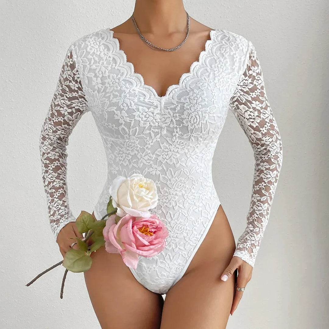 Levoire | Bodystocking À Manches Longues Spitz