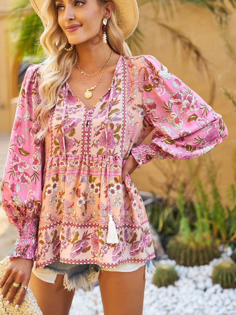 Levoire | Blouse Avec Motif Floral Boho