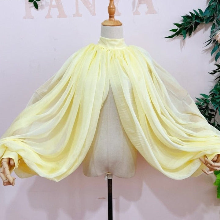 Levoire | Col Montant Avec Boutons jaune clair Taille unique