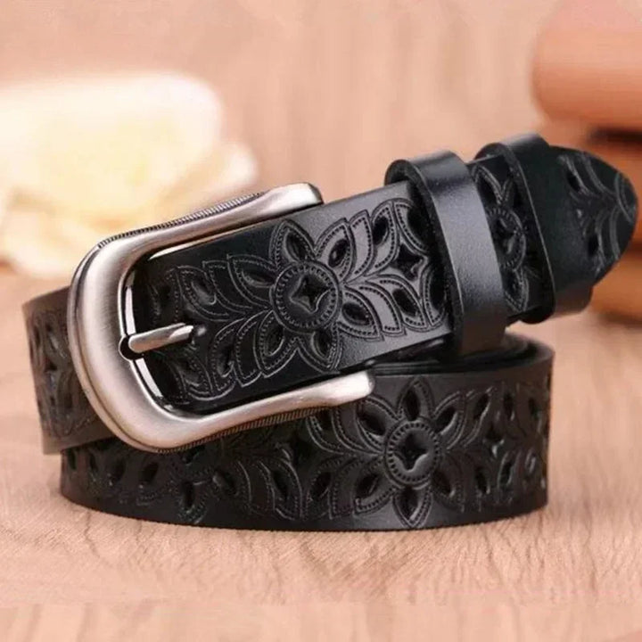 Levoire | Ceinture En Cuir Pour Femmes Musta 115cm