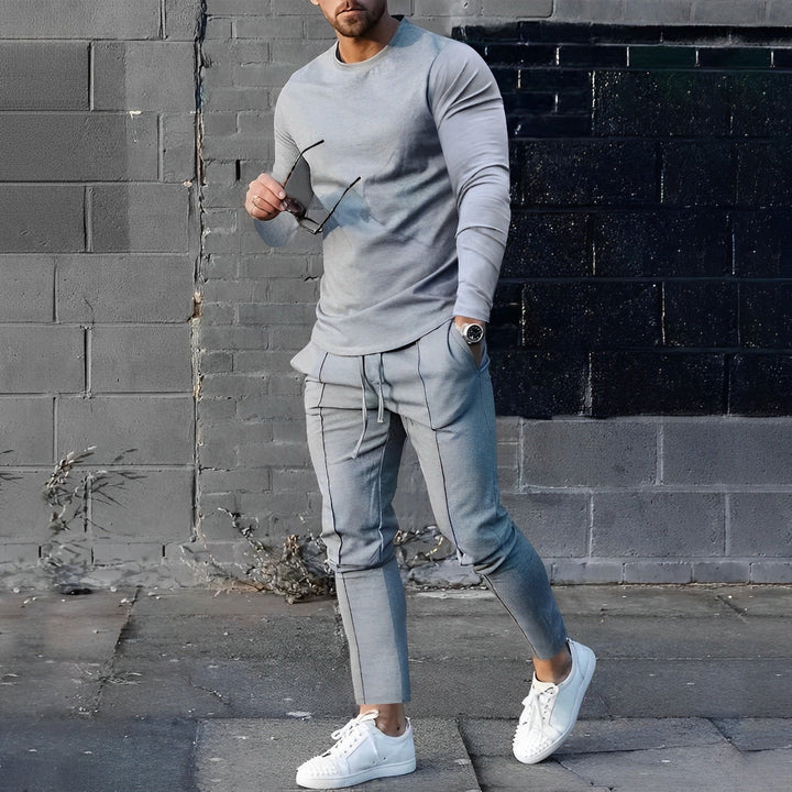 Levoire | Ensemble léger de pull et de pantalon pour hommes Gris