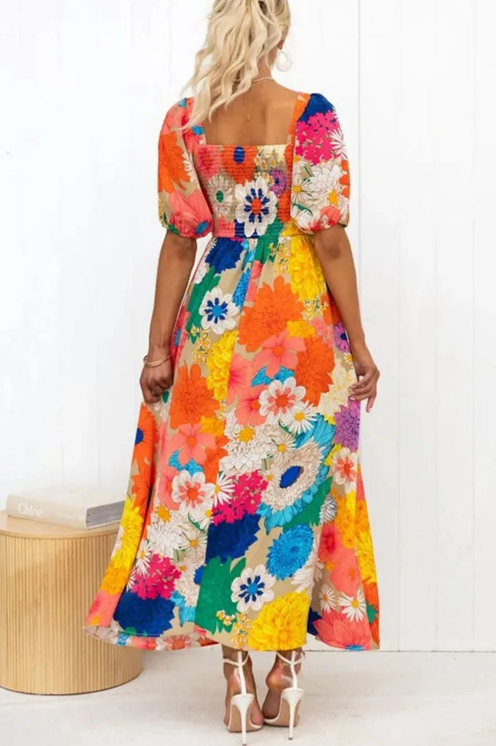Levoire | Robe Avec Motif Floral Et Manches Bouffantes