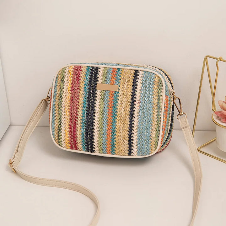 Levoire | Moderne, Estivale, Élégante, Sac À Bandoulière Multicolore Pour Femmes Vert 13*6*20CM