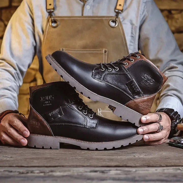 Levoire | Bottines Élégantes Pour Hommes De Style Britannique Noir