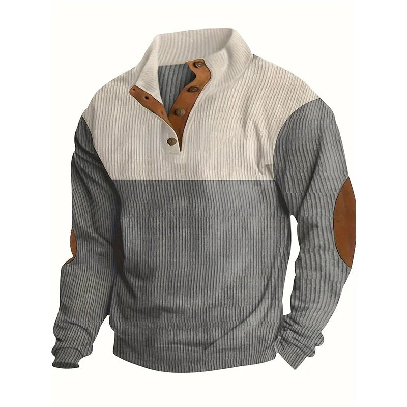 Levoire | Pull Zippé Décontracté Abricot gris