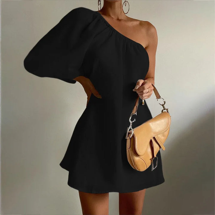 Levoire | Robe Asymétrique Pour L'Utilisation À La Plage Noir