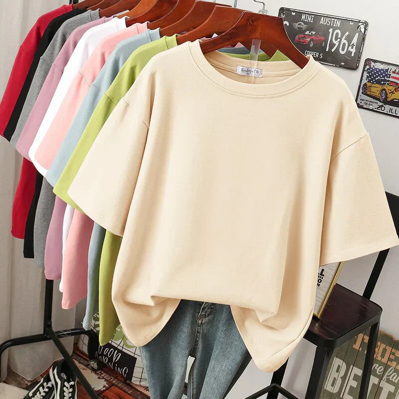 Levoire | T-Shirt En Coton Surdimensionné Beige