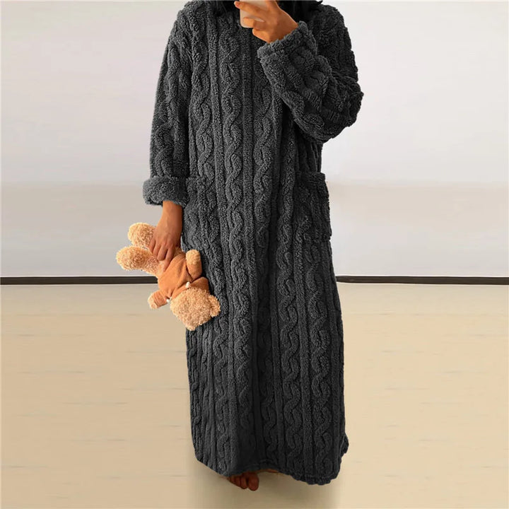 Levoire | Robe En Fleece Teddy Gris