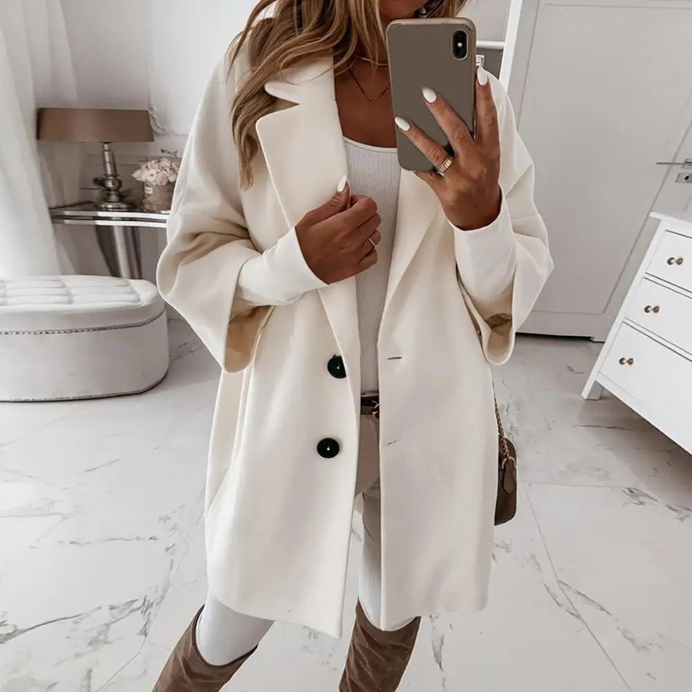 Levoire | Veste Longue Élégante Avec Manches 3/4