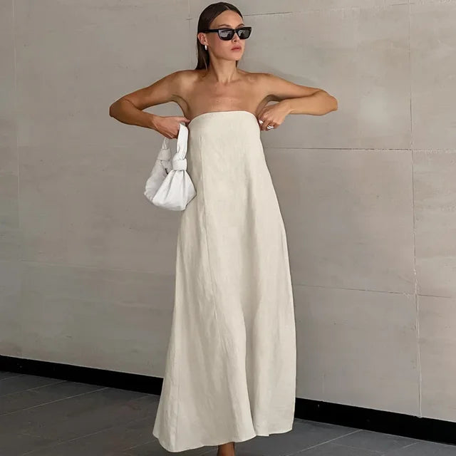 Levoire | Robe En Lin En Forme De A Avec Poches