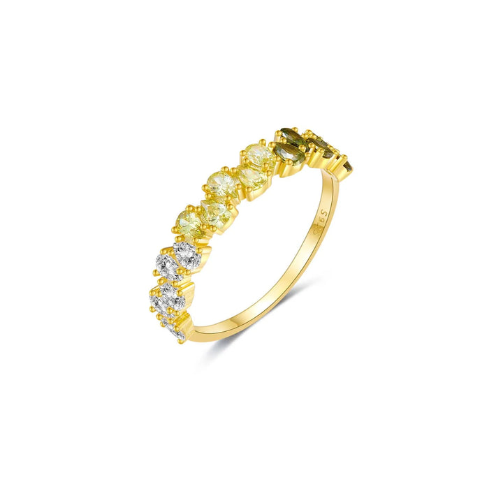 Levoire | Argent Sterling Coloré Vert Cz Zircon Brillant Bague Ou