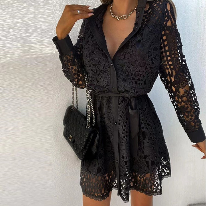 Levoire | Robe En Dentelle Élégante Noir
