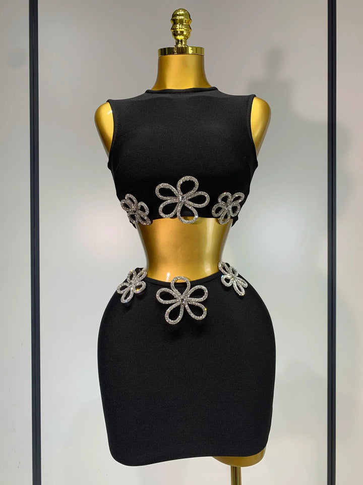 Levoire | Jupe Mini Bandage Noire Suit noir