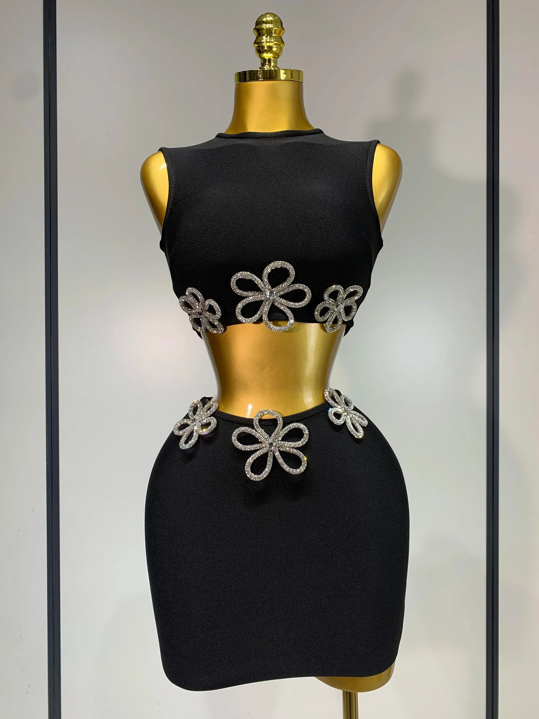 Levoire | Robe Bandage Mini Noire noir