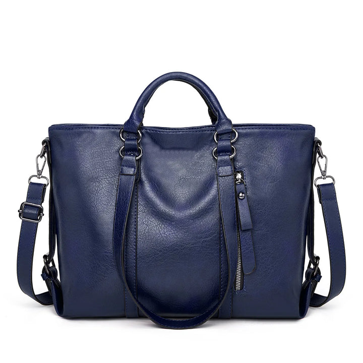 Levoire | Grand Sac À Bandoulière En Cuir Bleu