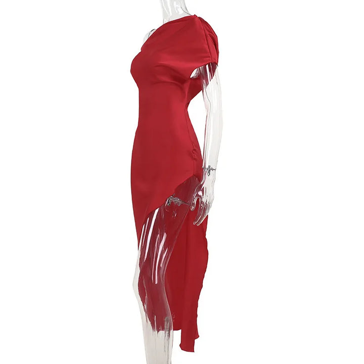 Levoire | Robe Maxi Fendue À Encolure Dégagée, À Dos Décolleté Et À Bretelles Droites