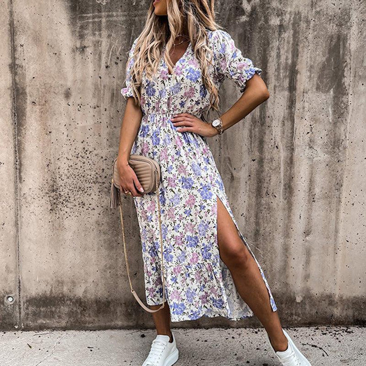 Levoire | La Robe D'Été Idéale Pour Les Journées Chaudes Blanc Violet