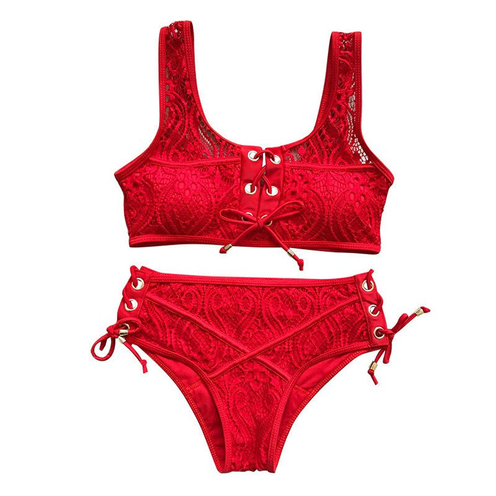 Levoire | Bikini Taille Haute Plage Idéale Rouge