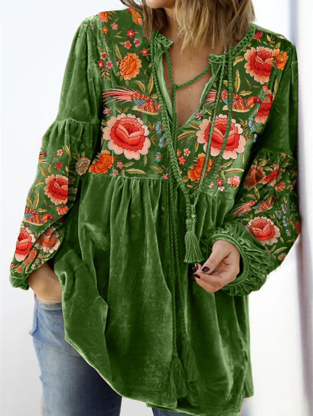 Levoire | Camilla V-Cou En Tricot À Motif De Siècle Vert