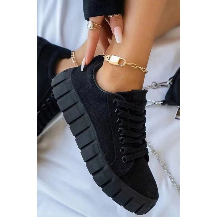 Levoire | Chaussures À Lacets Pour Dames Noir