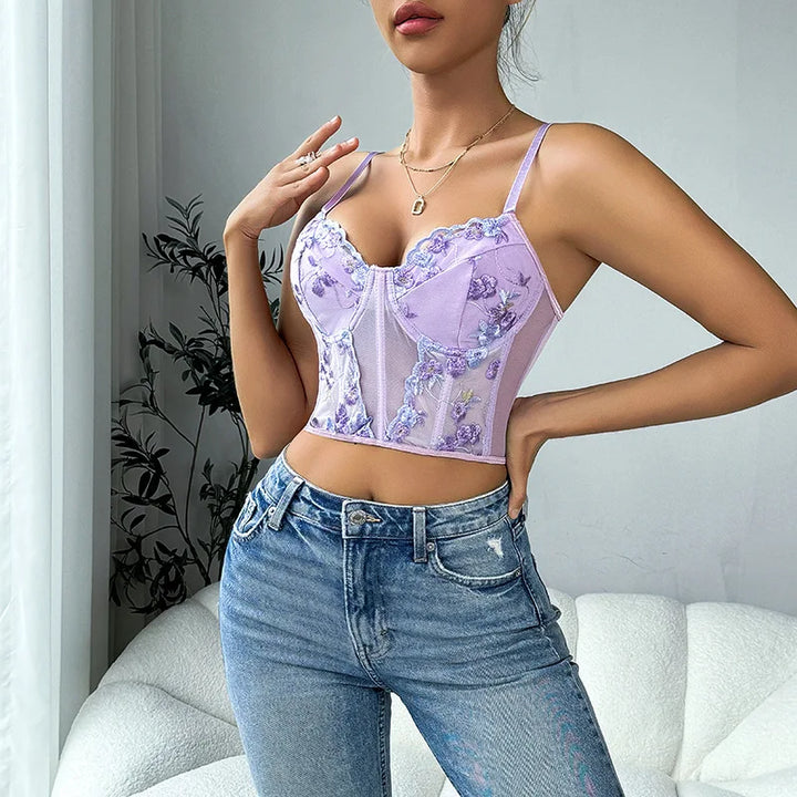 Levoire | Corset Avec Fleurs Brodées