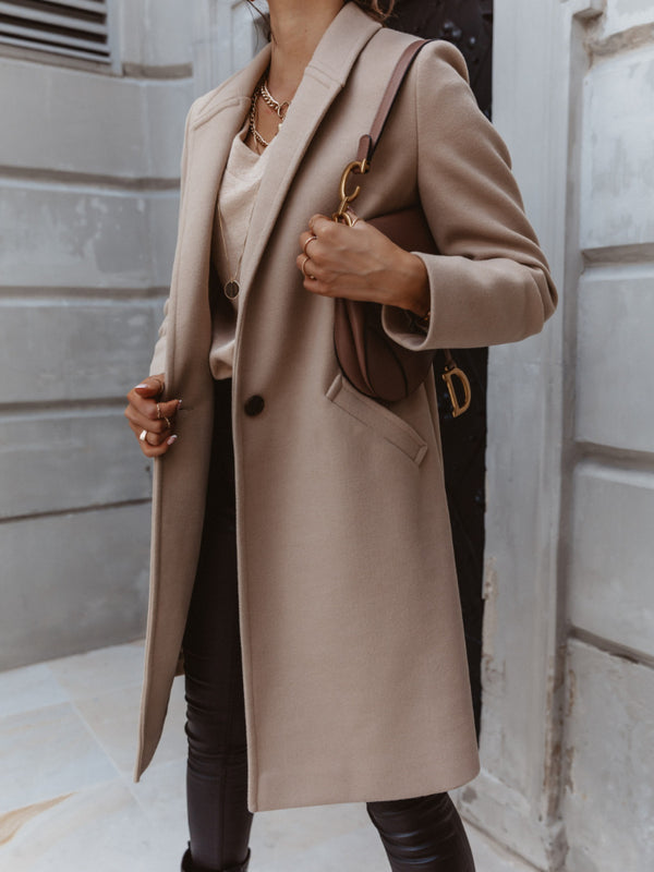 Levoire | Veste Longue Avec Bouton Helle Abricot