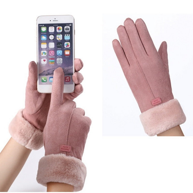 Avriane - Gants en fourrure d'hiver élégants et stylés pour femmes