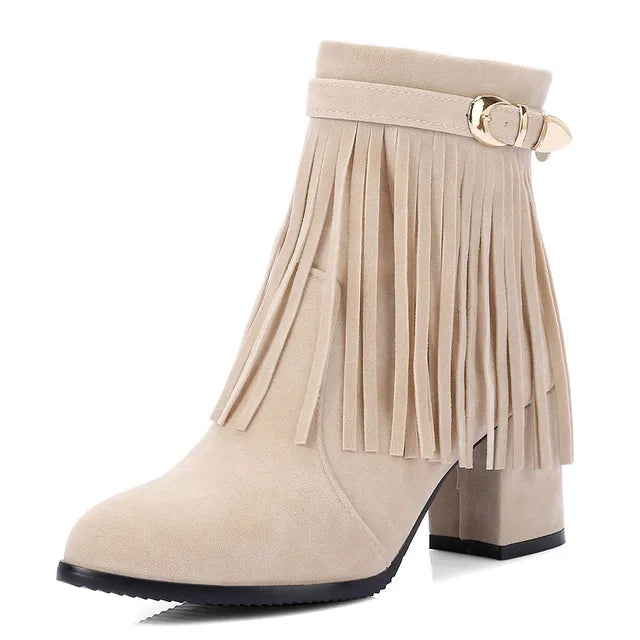 Levoire | Bottines Cowboy Avec Franges Blanc