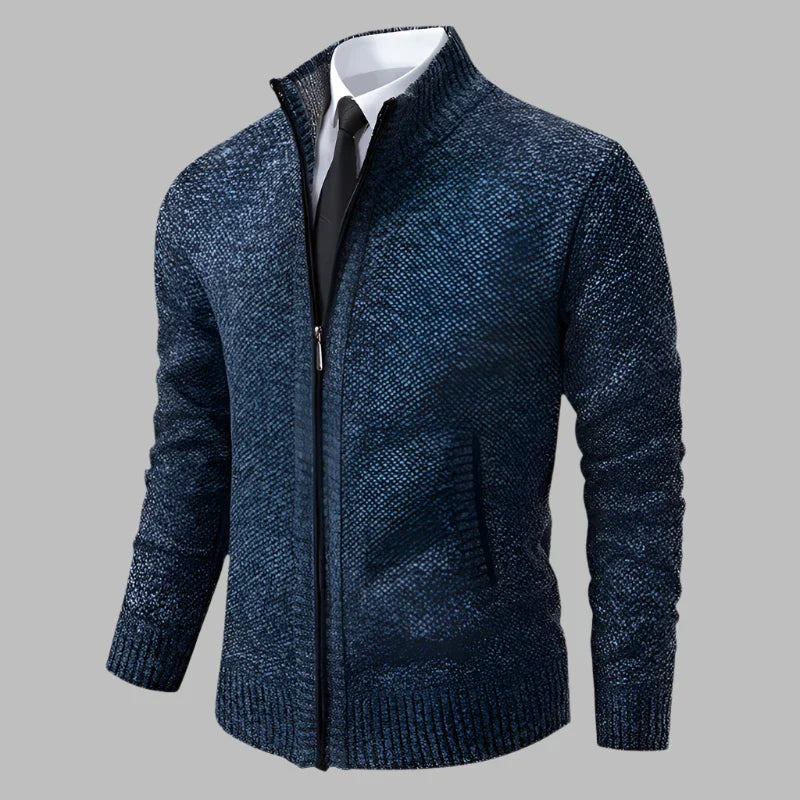 Levoire | Modern Chaud Gilet Pour Hommes Avec Fermeture Éclair Bleu-Gris