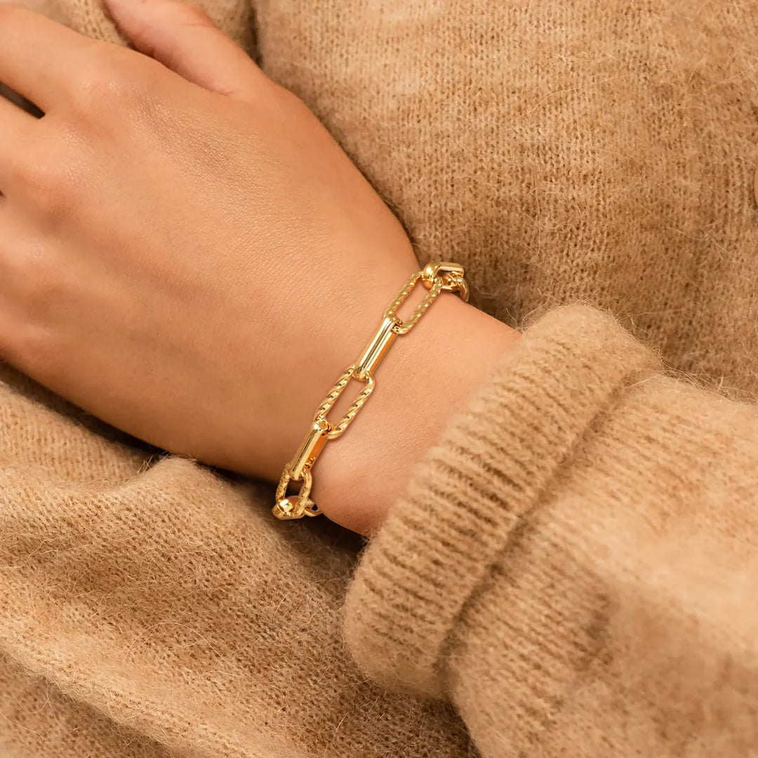 Levoire | Bracelet Maille Trombone Doré