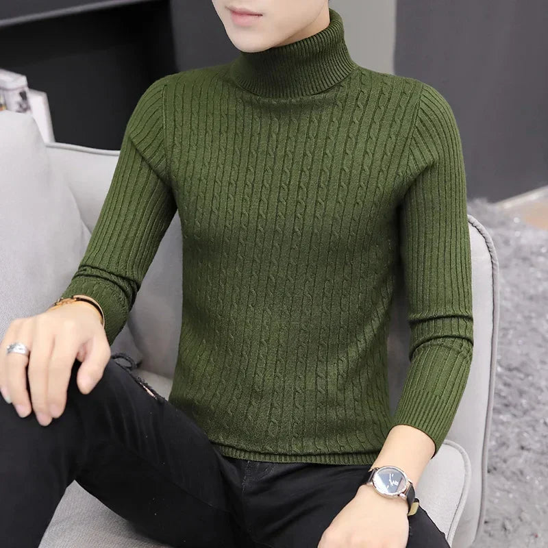 Levoire | Pull Classique Pour Homme À Motif Torsadé Pour Chaque Saison Vert olive