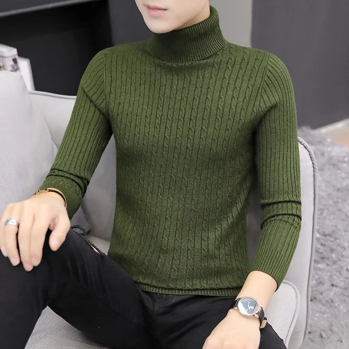 Levoire | Pull Classique Pour Homme À Motif Torsadé Pour Chaque Saison Vert olive
