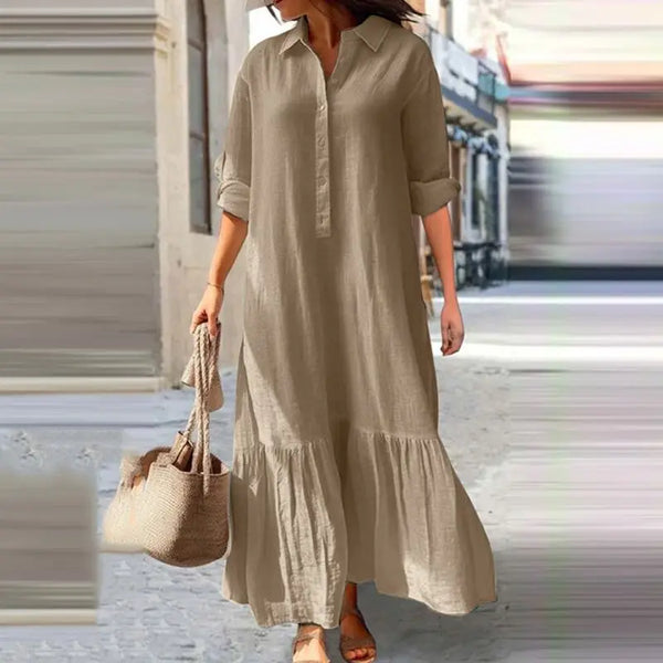 Levoire | Robe maxi de haute qualité dans le style boho Begie