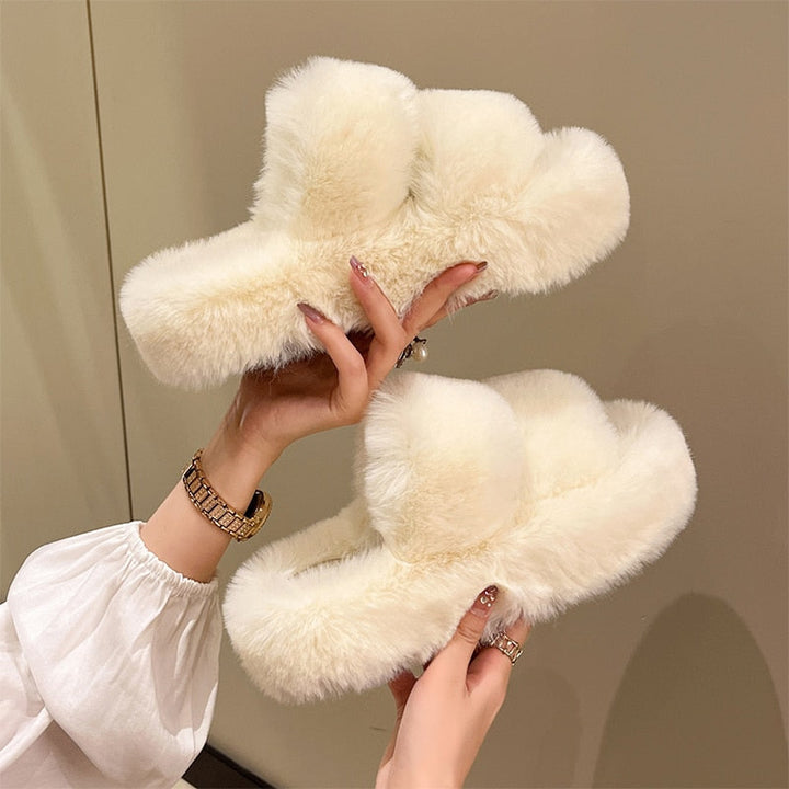 Levoire | Chaussons En Laine Plats Sans Talon Confortables Beige