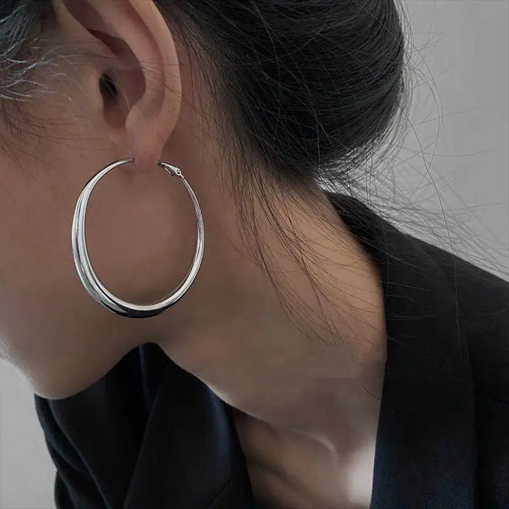 Levoire | Boucles Rondes Pendantes Argent-03