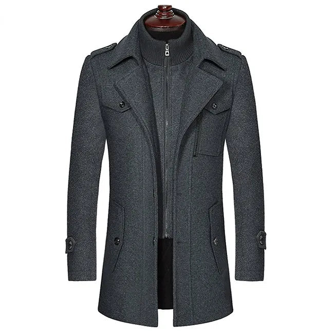 Levoire | Manteau Long Pour Hommes Pour L'Automne Sterling Gris