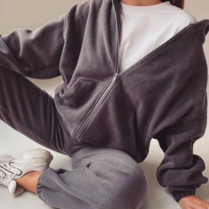 Levoire | Sweat-Shirt À Capuche Long À Manches Larges Gris