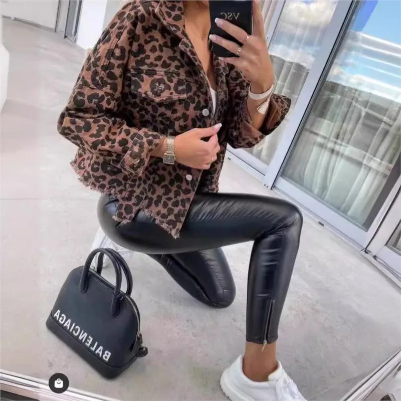Levoire | Veste En Jean À Motif Léopard