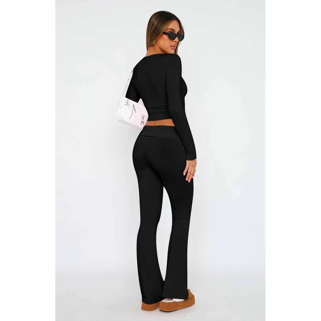 Levoire | Ensemble Femme 2 Pièces, Uni, Tendance, Survêtement Confortable
