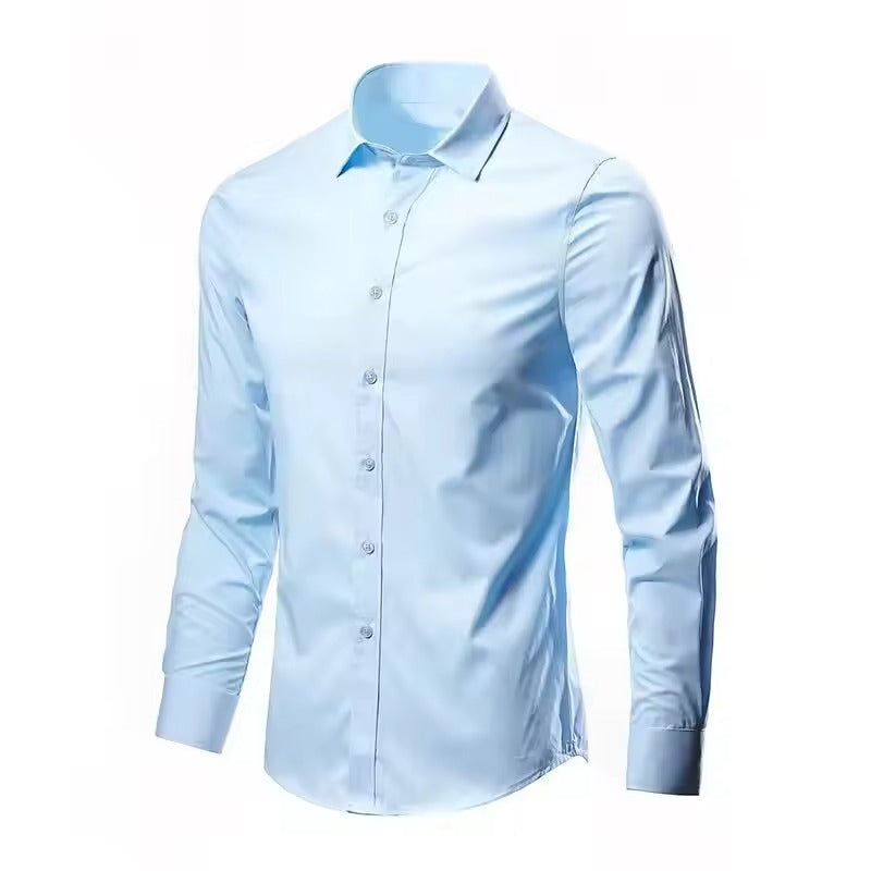 Levoire | Fit Antifalten Chemise Non Repassée Confort Et Apparence Brillante Bleu