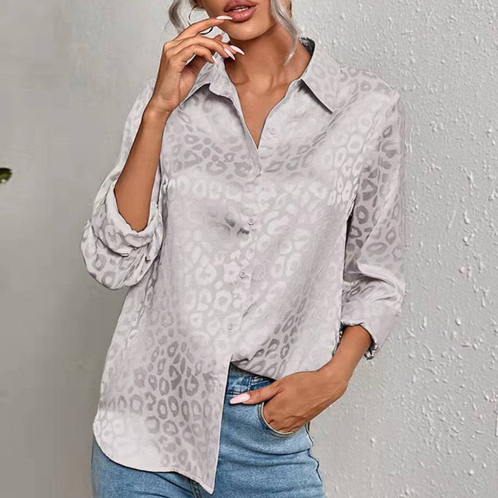 Levoire | Blouse Élégante Pour Femmes Avec Imprimé Luxueux Argent