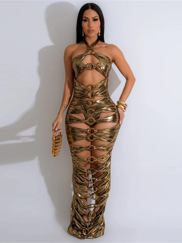 Levoire | Halter Métal Boucle Pouce Dos Longues Robes