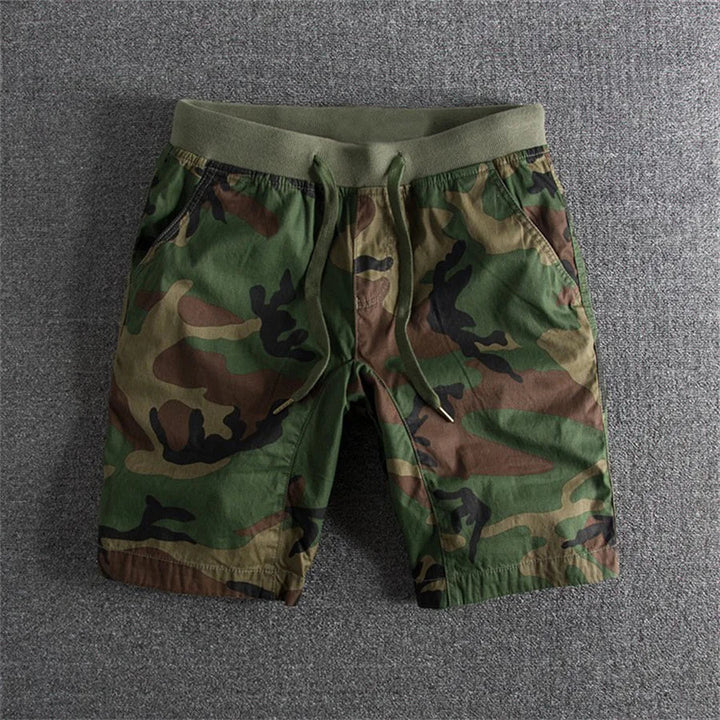 Levoire | Short Militaire Vert olive motif camouflé